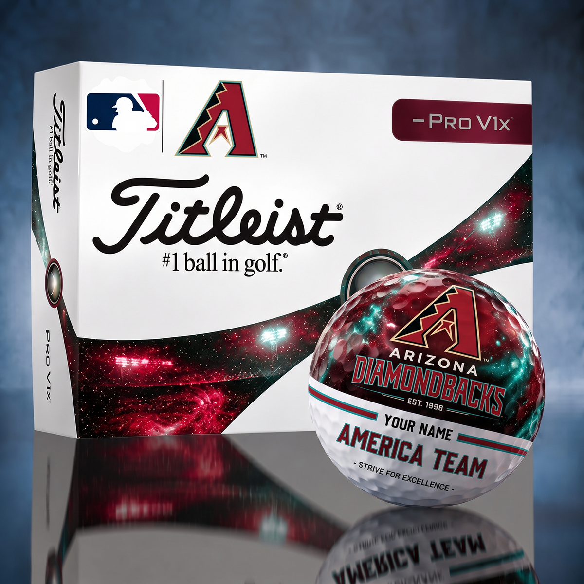 Titleist ARI x Premium MLB PERSONALIZED GOLF BALL LIMITED EDITION V7