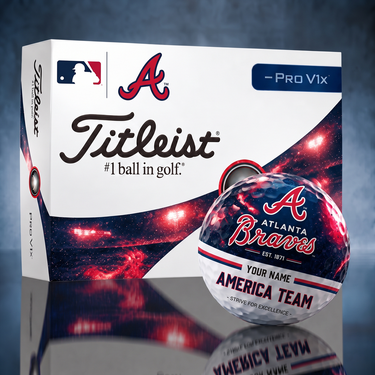 Titleist ATL x Premium MLB PERSONALIZED GOLF BALL LIMITED EDITION V7
