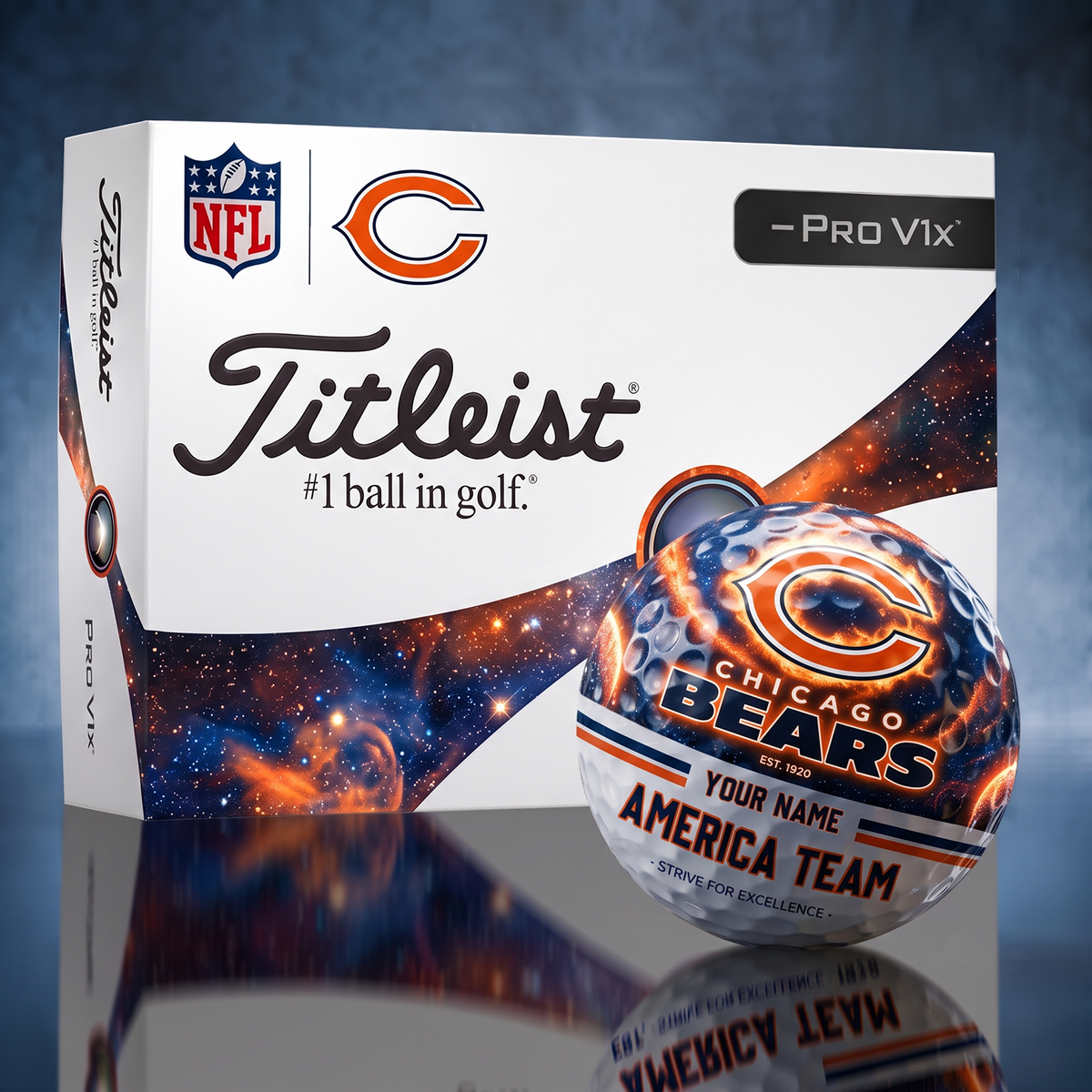 Titleist CHI x Premium NFL DAL PERSONALIZED GOLF BALL LIMITED EDITION V7