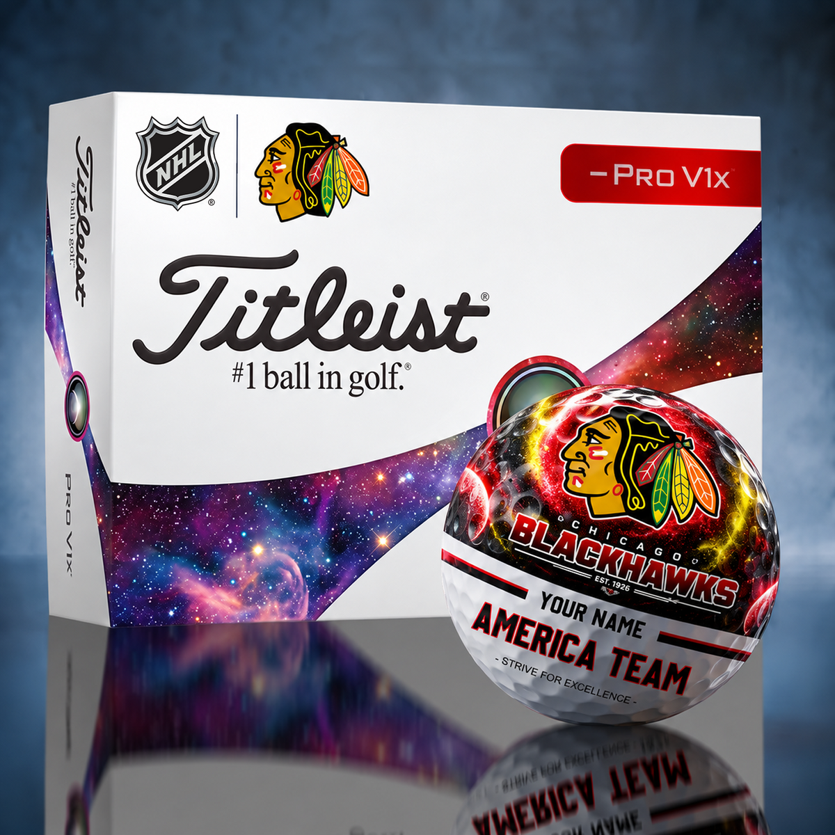 Titleist CHI x Premium NHL PERSONALIZED GOLF BALL LIMITED EDITION V7