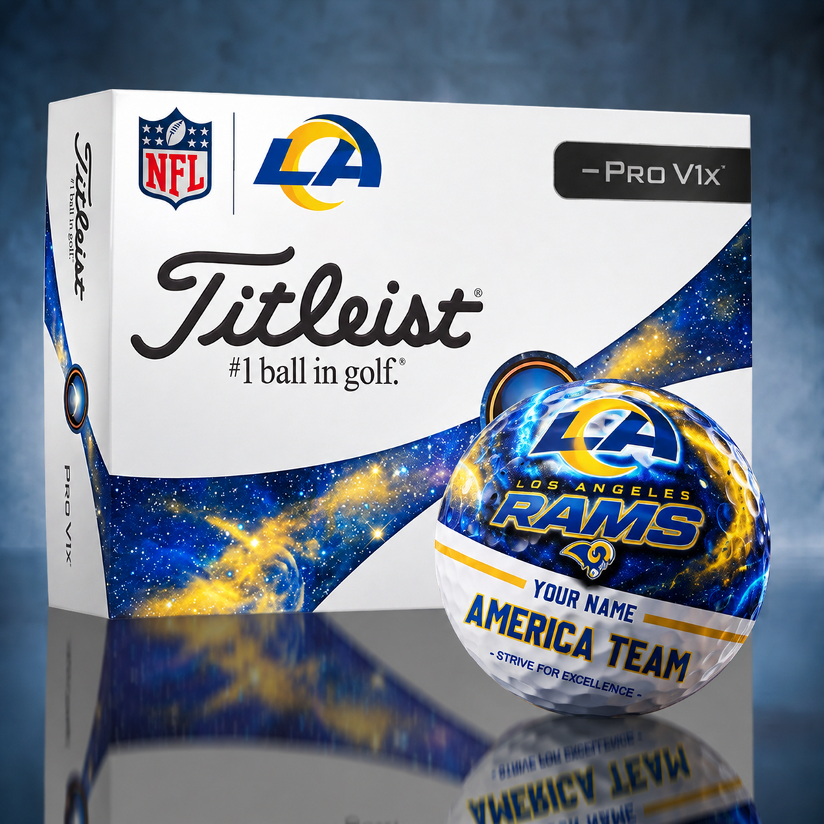 Titleist LAR x Premium NFL DAL PERSONALIZED GOLF BALL LIMITED EDITION V7