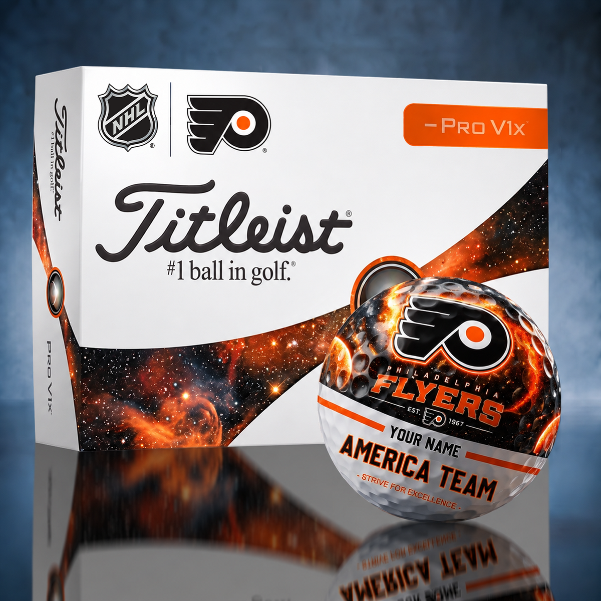 Titleist PHI x Premium NHL PERSONALIZED GOLF BALL LIMITED EDITION V7