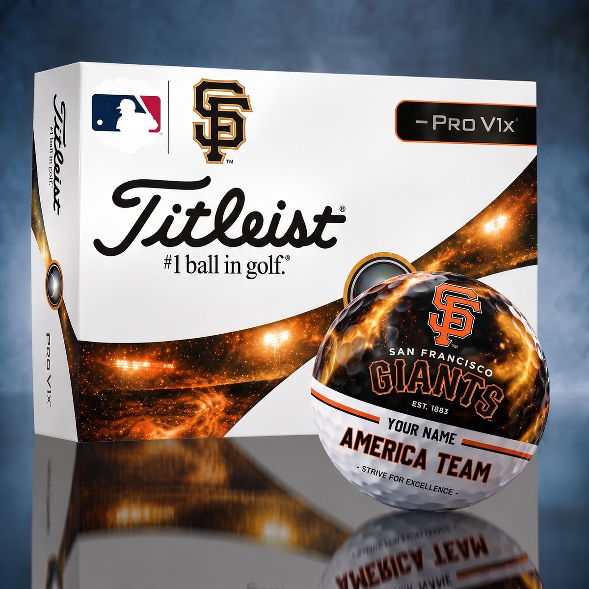 Titleist SF x Premium MLB PERSONALIZED GOLF BALL LIMITED EDITION V7