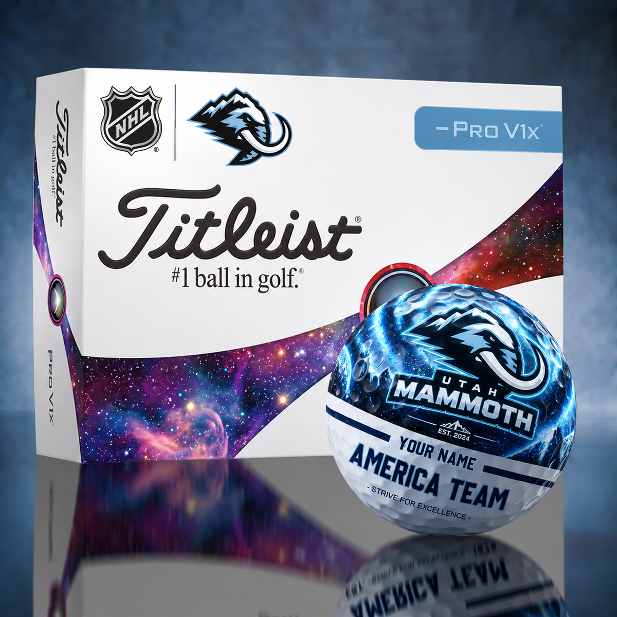 Titleist UTAH x Premium NHL PERSONALIZED GOLF BALL LIMITED EDITION V7