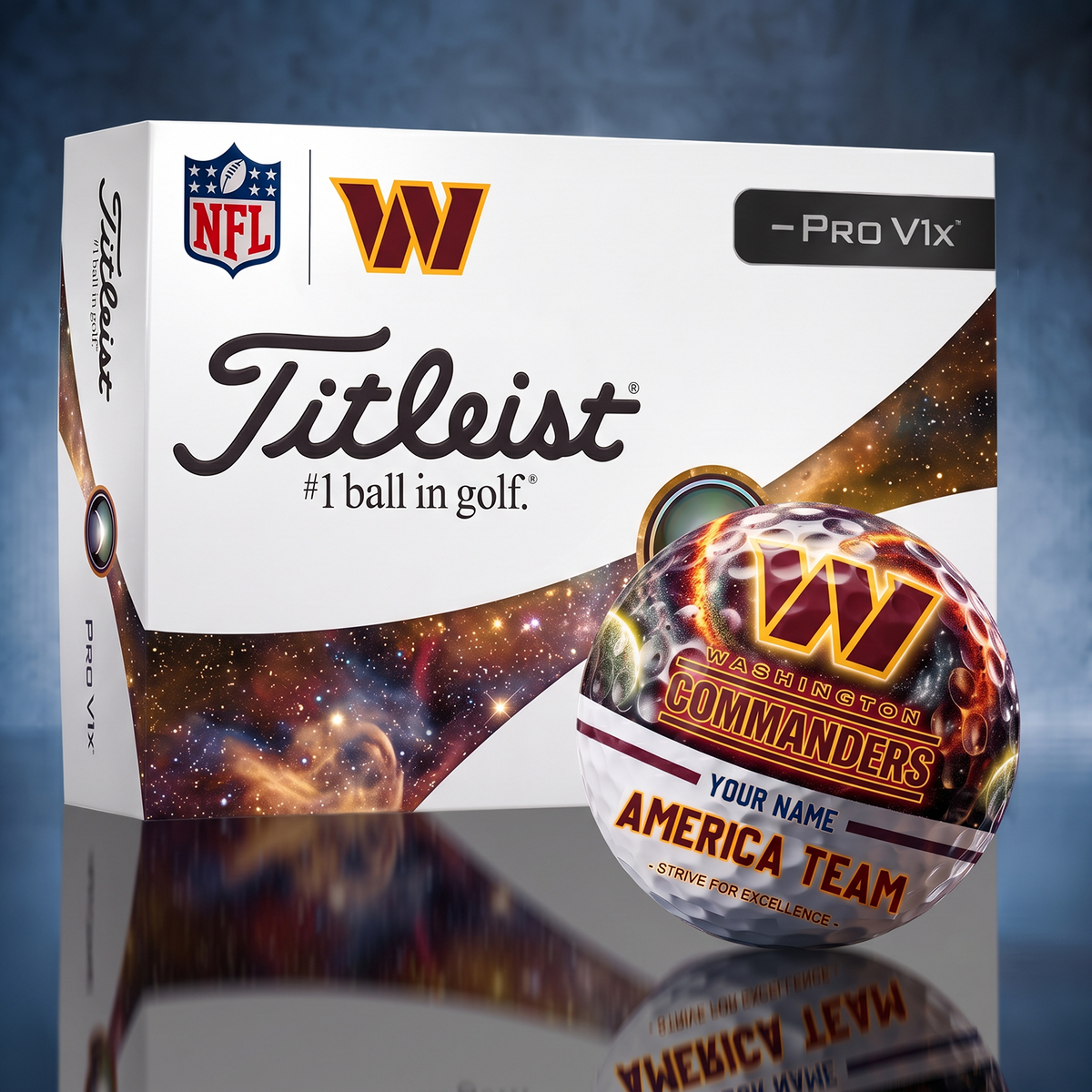 Titleist WAS x Premium NFL DAL PERSONALIZED GOLF BALL LIMITED EDITION V7