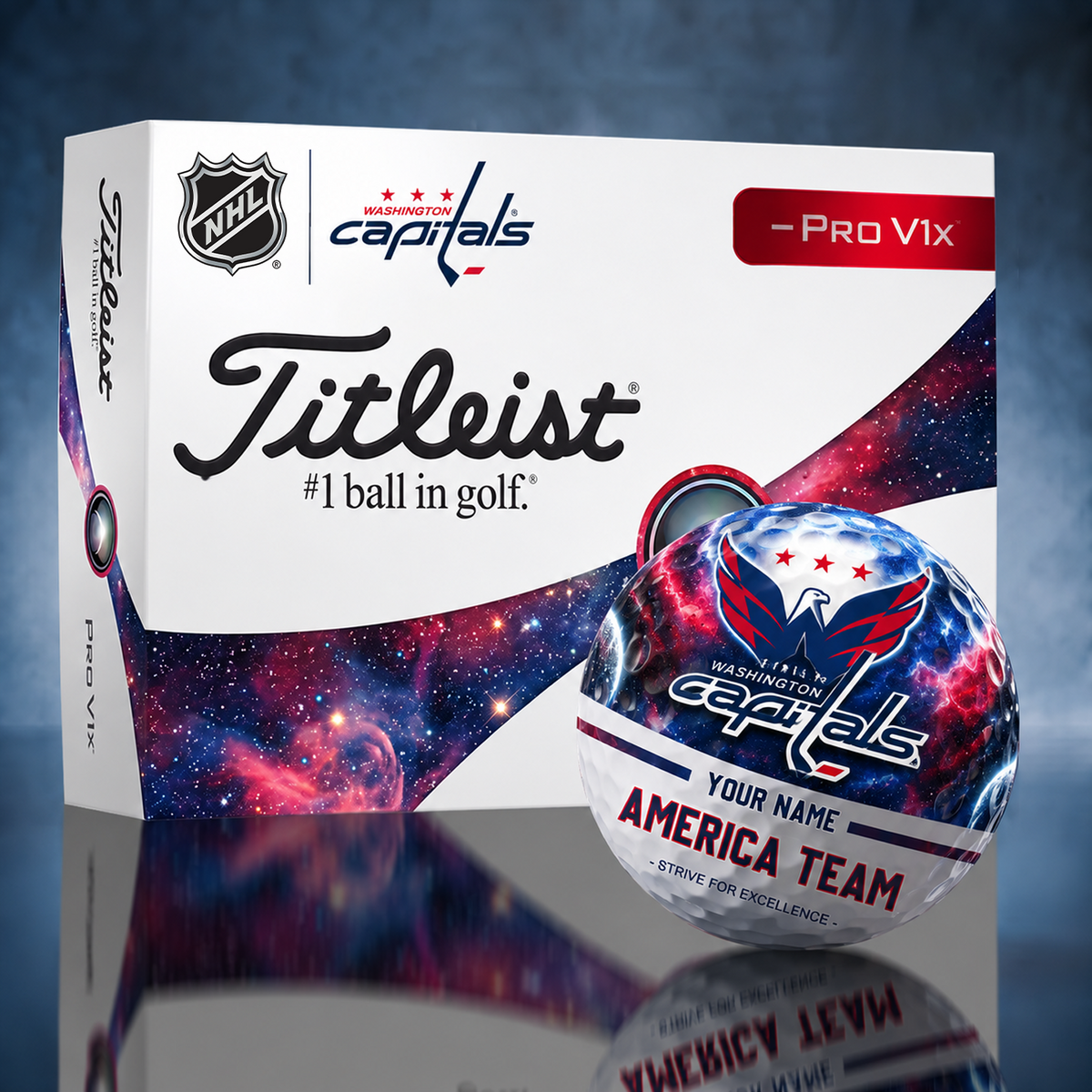 Titleist WAS x Premium NHL PERSONALIZED GOLF BALL LIMITED EDITION V7