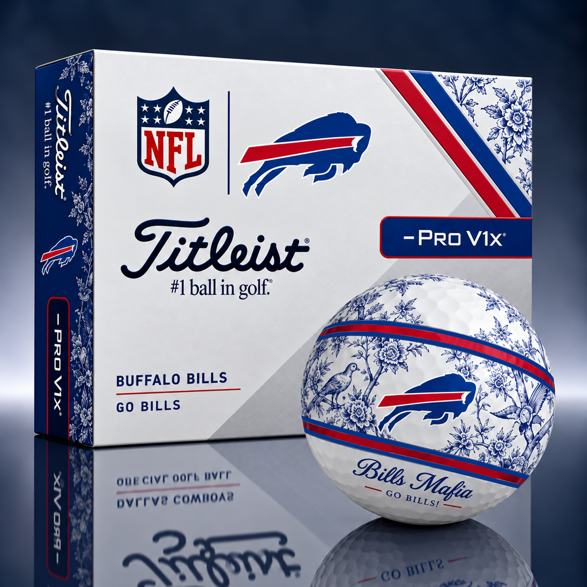 Titleist X Dior Premium NFL BUF PERSONALIZED GOLF BALL LIMITED EDITION