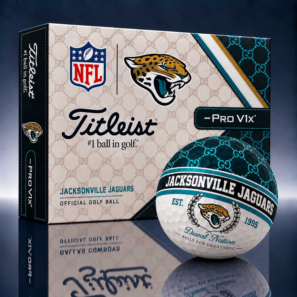 Titleist X GC Premium NFL JAC PERSONALIZED GOLF BALL LIMITED EDITION V1