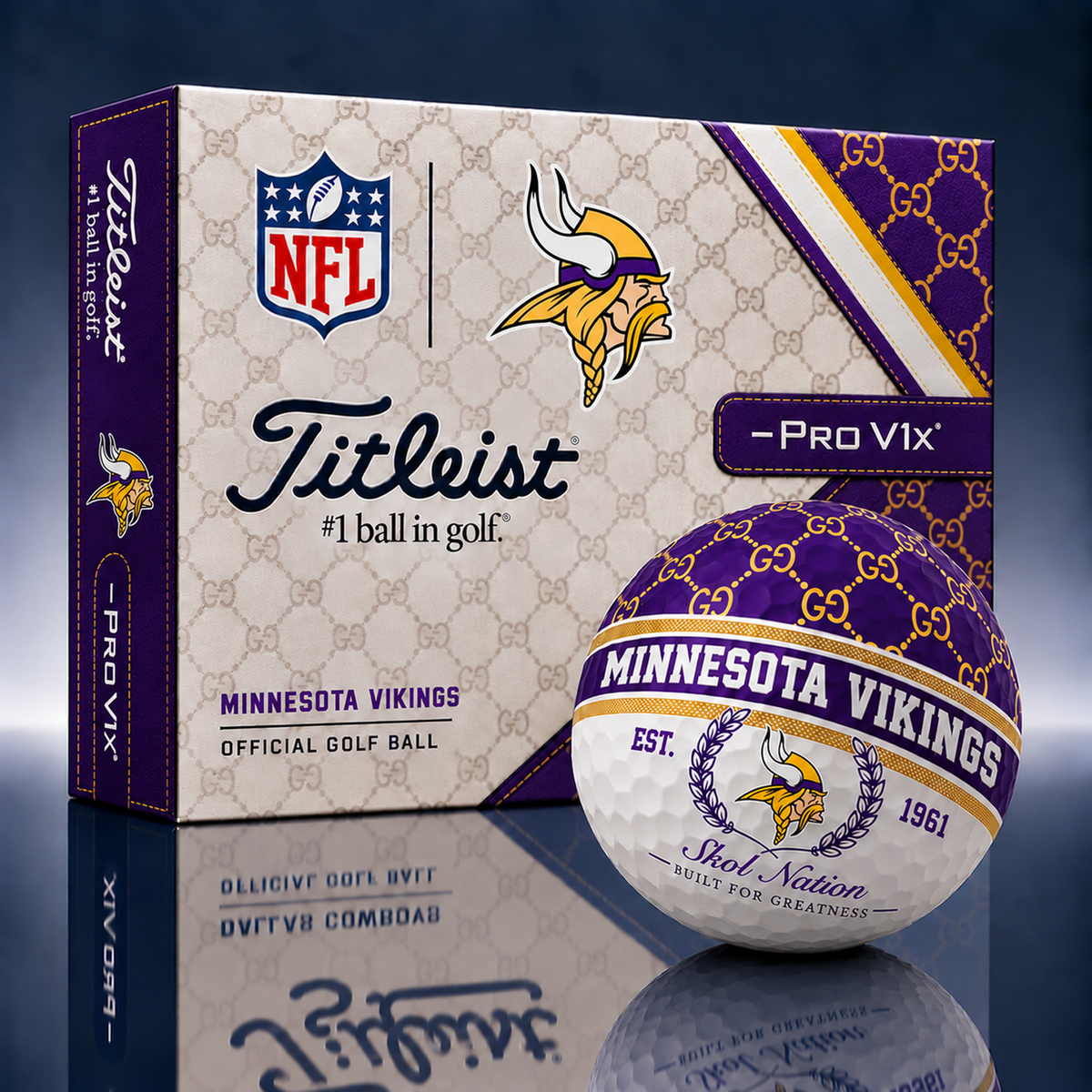 Titleist X GC Premium NFL MIN PERSONALIZED GOLF BALL LIMITED EDITION V1