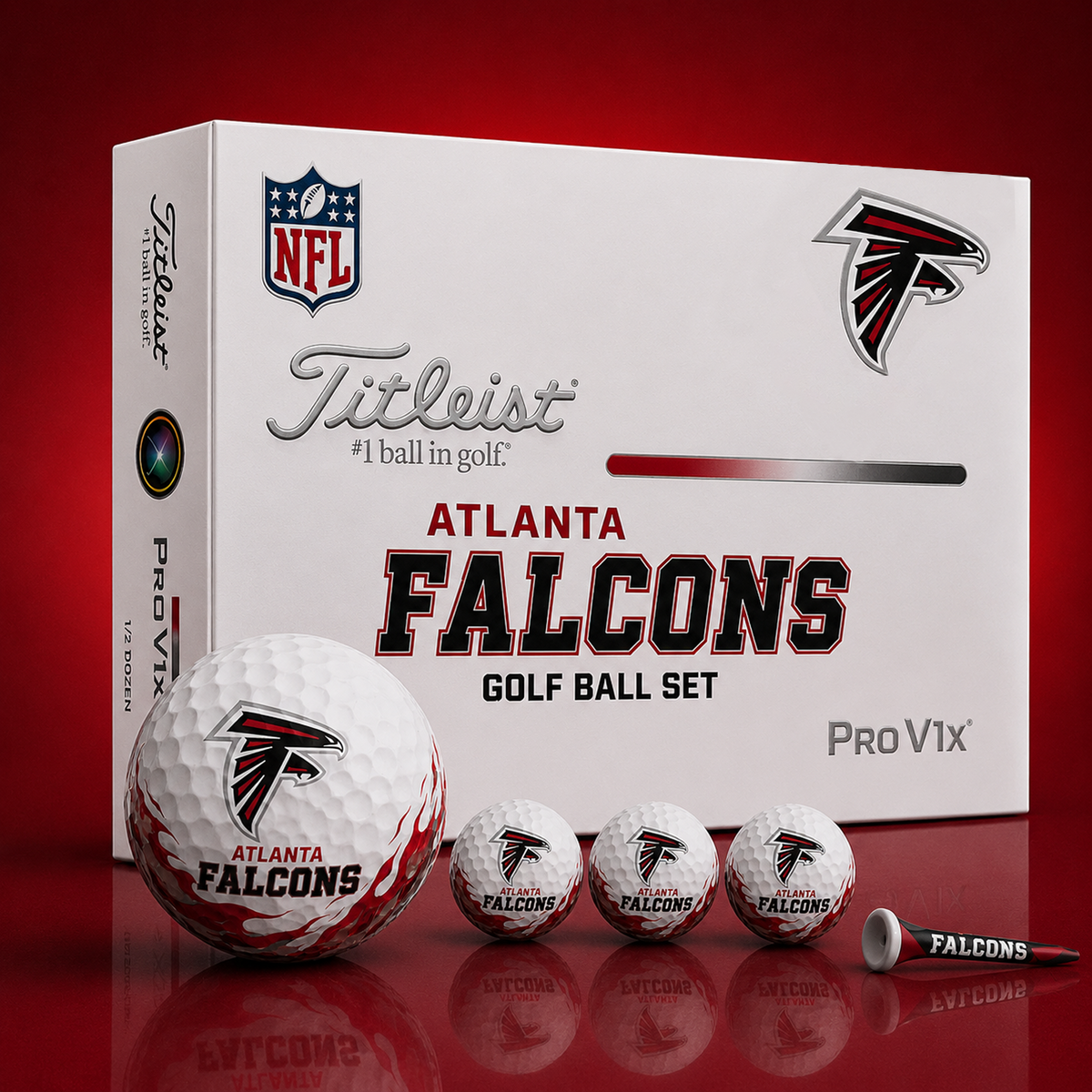 Titleist X Premium NFL ATL PERSONALIZED GOLF BALL LIMITED EDITION 2408 V2
