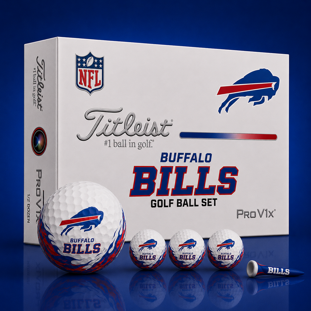 Titleist X Premium NFL BUF PERSONALIZED GOLF BALL LIMITED EDITION 2408 V2