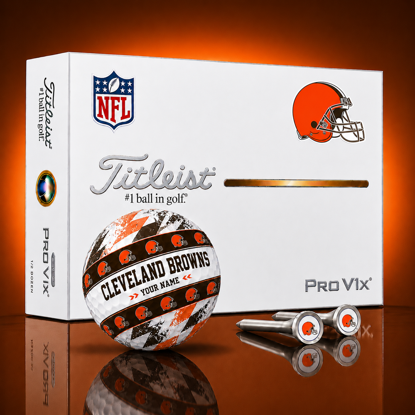 Titleist X Premium NFL CLE PERSONALIZED GOLF BALL LIMITED EDITION