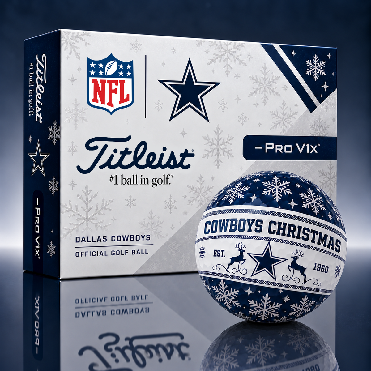 Titleist X Premium NFL DAL Chirsmast PERSONALIZED GOLF BALL LIMITED EDITION