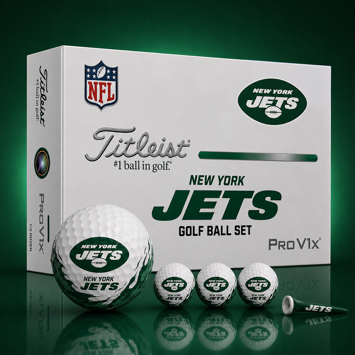 Titleist X Premium NFL NYJ PERSONALIZED GOLF BALL LIMITED EDITION 2408 V2