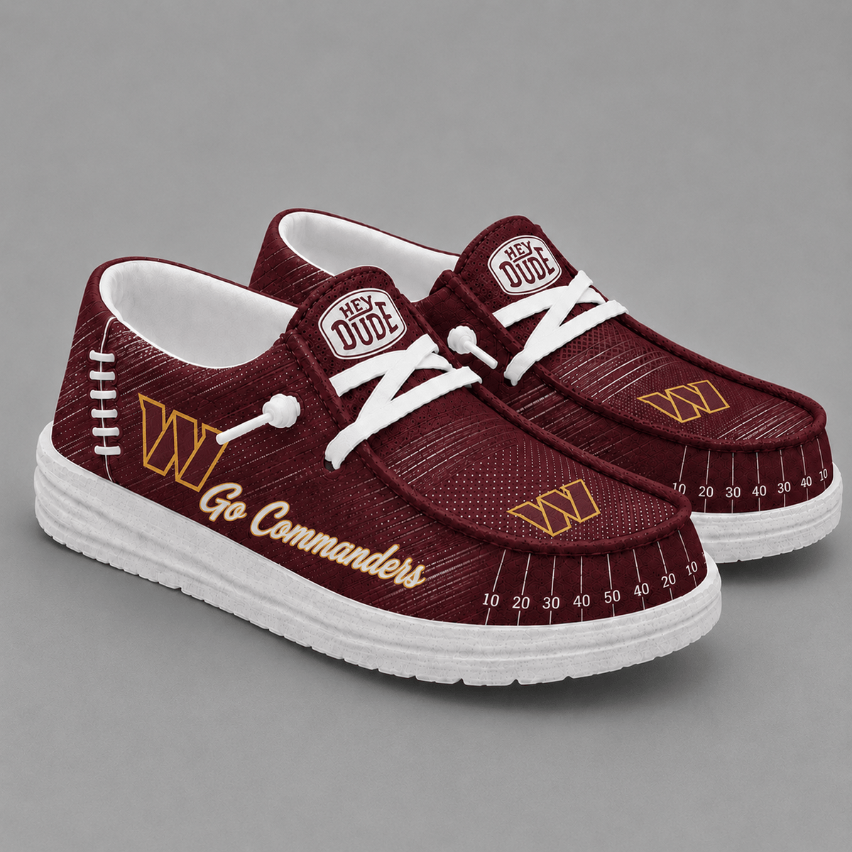 WAS Premium NFL Football Field Fan Loafer Shoes