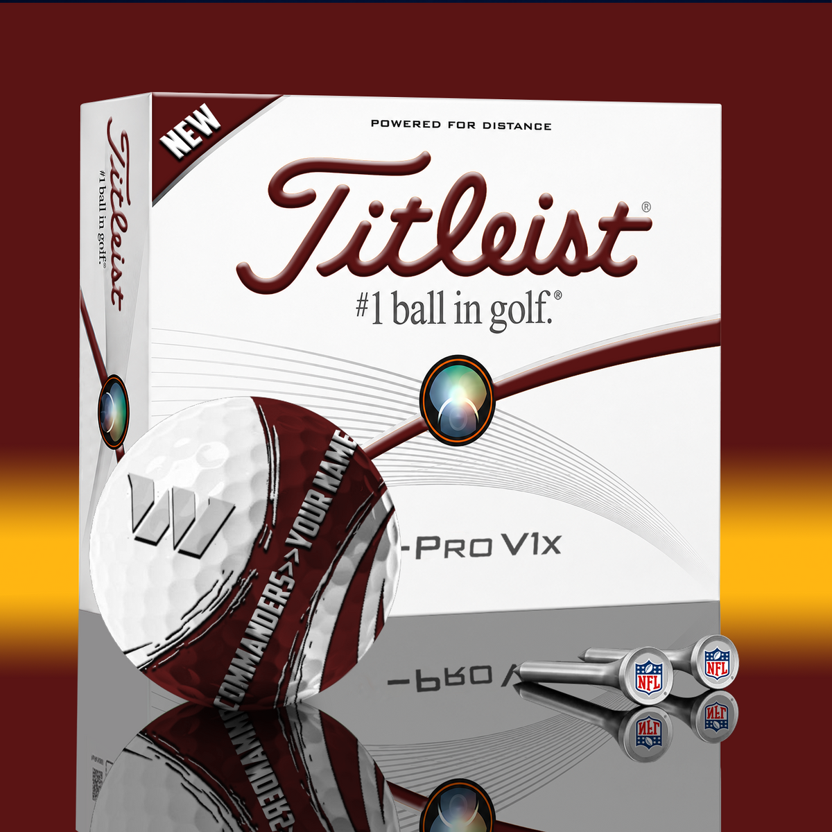 WAS x NFL PERSONALIZED GOLF BALL LIMITED EDITION