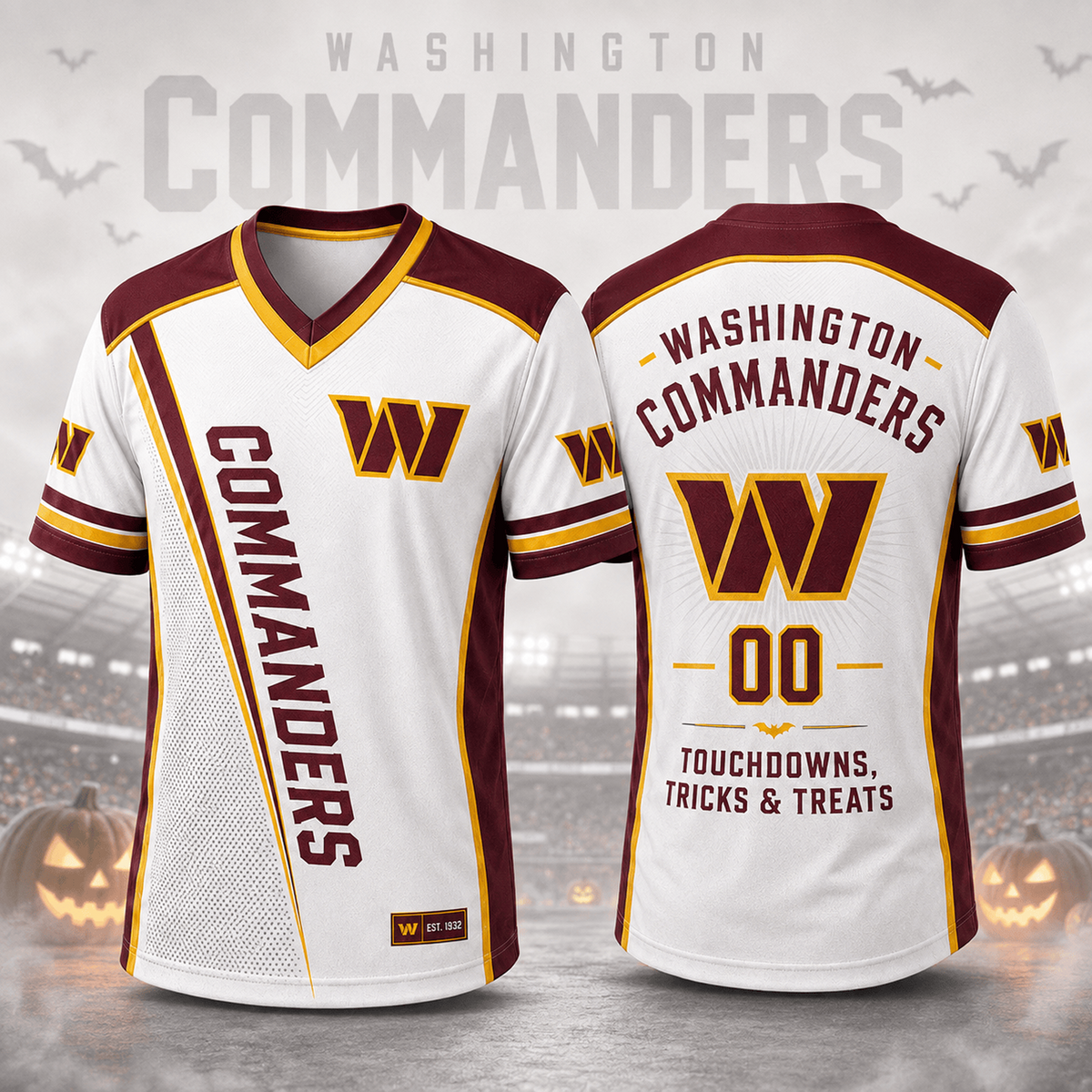 WAS x NFL Premium Halloween Game Night NFL V-Neck