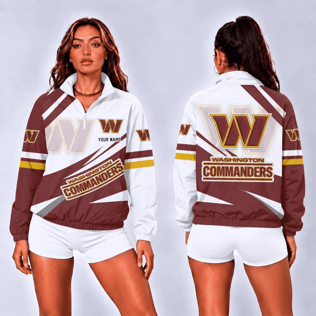 WAS x NFL Retro Colorblock Quarter Zip Jacket