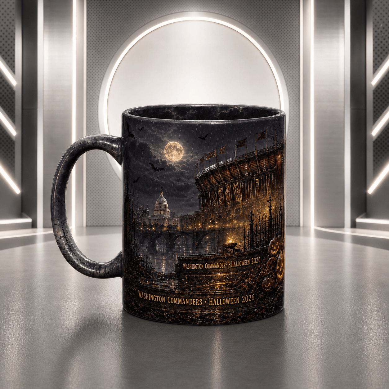 WC Halloween Football Mug – The Frozen Cornfield Spooky Fan Gift DDT