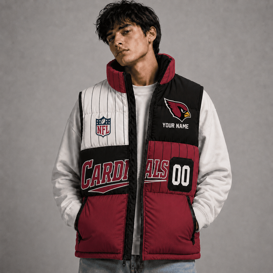 AC x NFL Premium Sleeveless Puffer Jacket Personalized Gift For True Fan