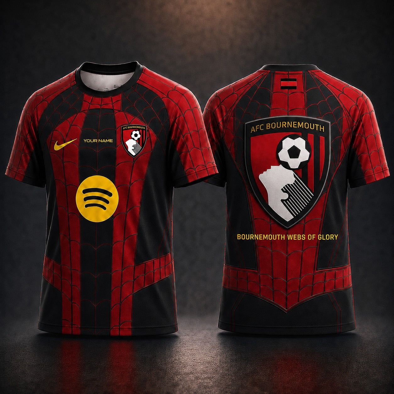 AFCB EPL x Spider Halloween Premium All Over Print T-Shirt Personalized Gift For Fan Sport Soccer