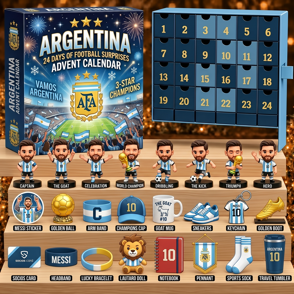 ARG x M10 Game Day Premium Personalized 24 Days Of Advent Calendar v3