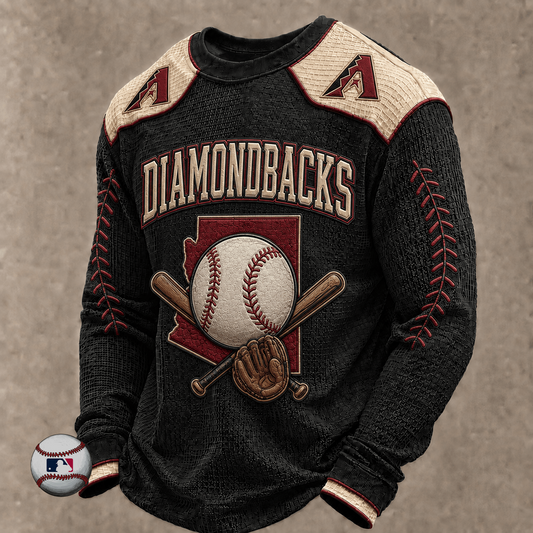 ARI x MLB Baseball Team Embroidered Crewneck Sweatshirt