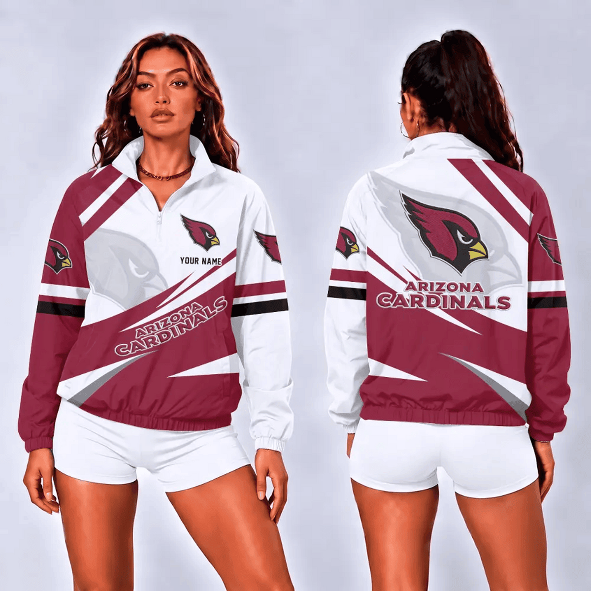 ARI x NFL Retro Colorblock Quarter Zip Jacket