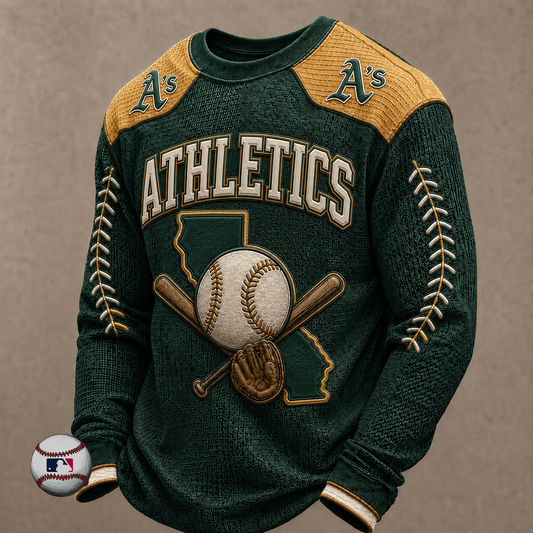 ATH x MLB Baseball Team Embroidered Crewneck Sweatshirt