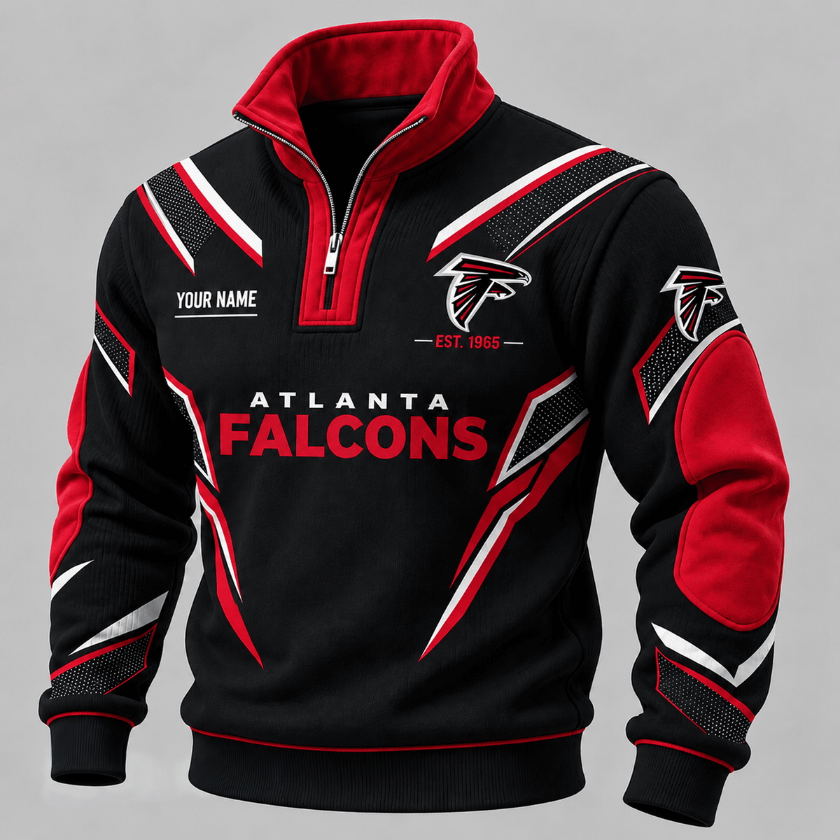 ATL x NFL Personalized Quarter Zip Sweatshirt