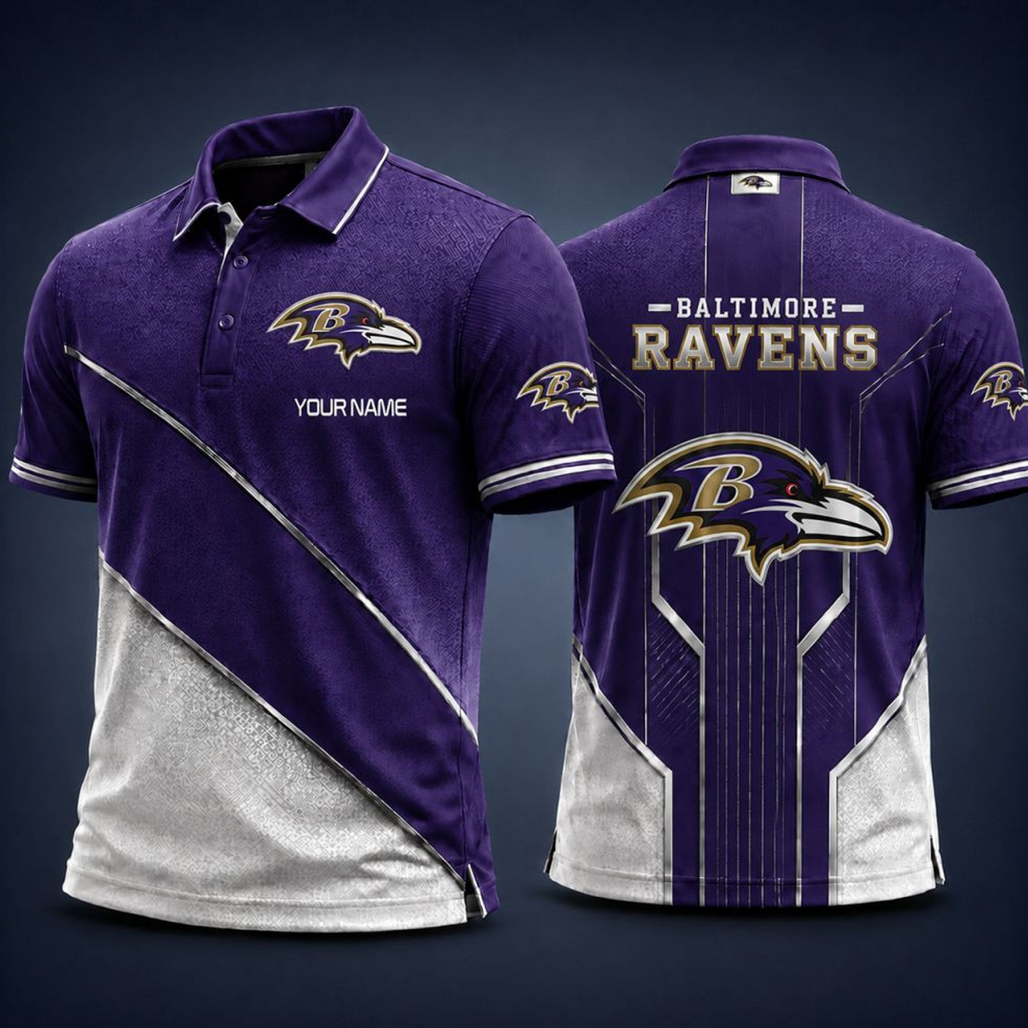 BAL x NFL Premium Polo Shirt