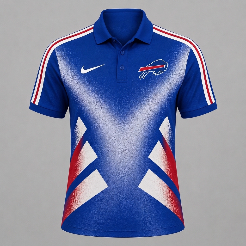 BB x Premium NFL Sports Fan Geometric Pattern Polo Shirt