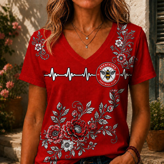 BRE x EPL Luxury Women V-Neck Shirt
