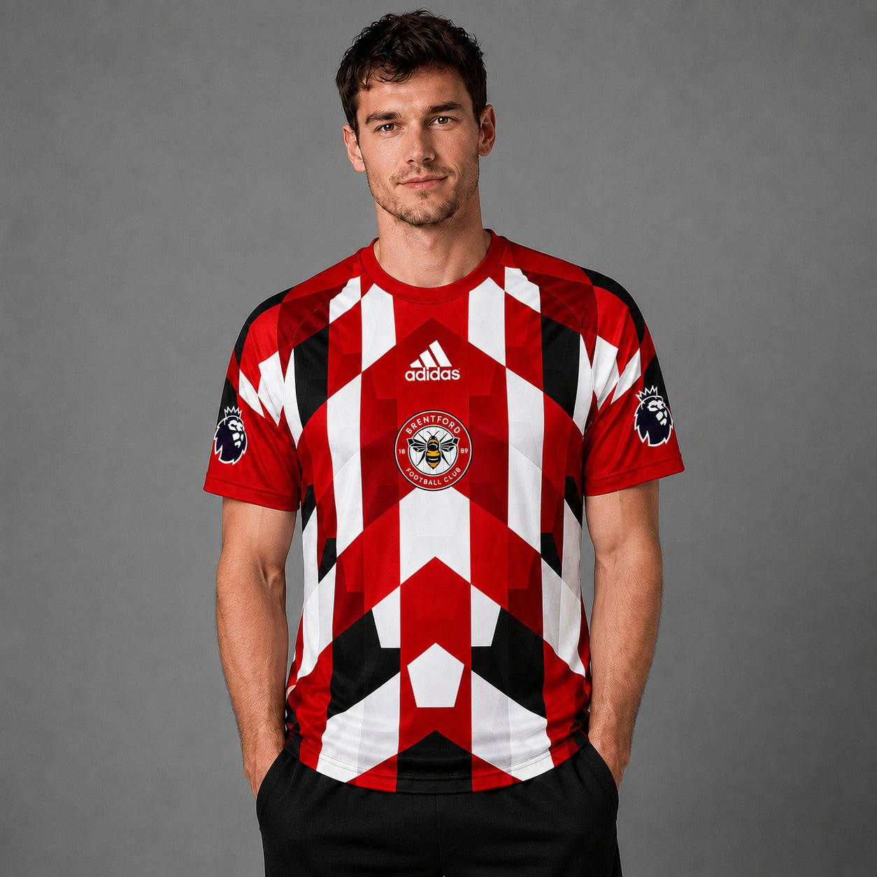 BRE x Premium EPL Geometric Fan Performance T-Shirt