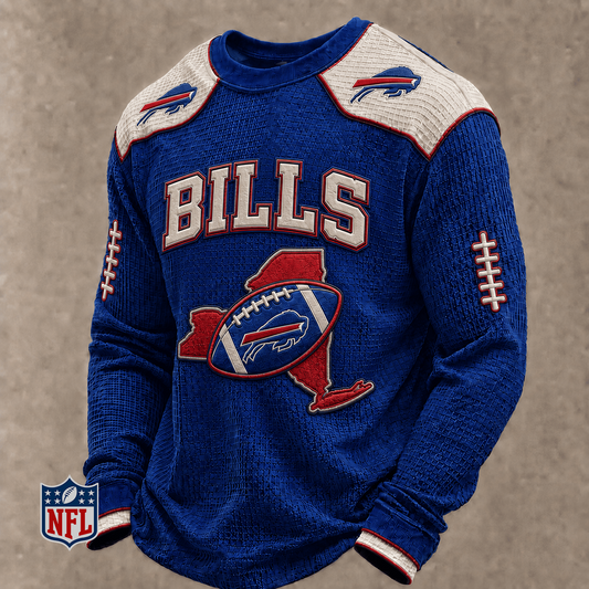 BUF x NFL Baseball Team Embroidered Crewneck Sweatshirt