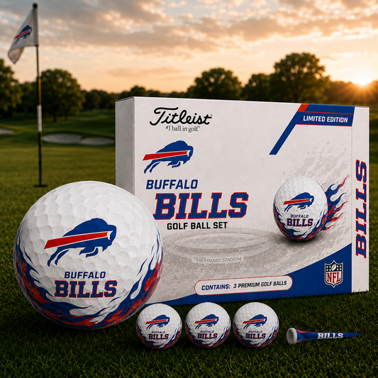 BUF x NFL Inspired Golf Ball Set – 3 Premium Golf Balls