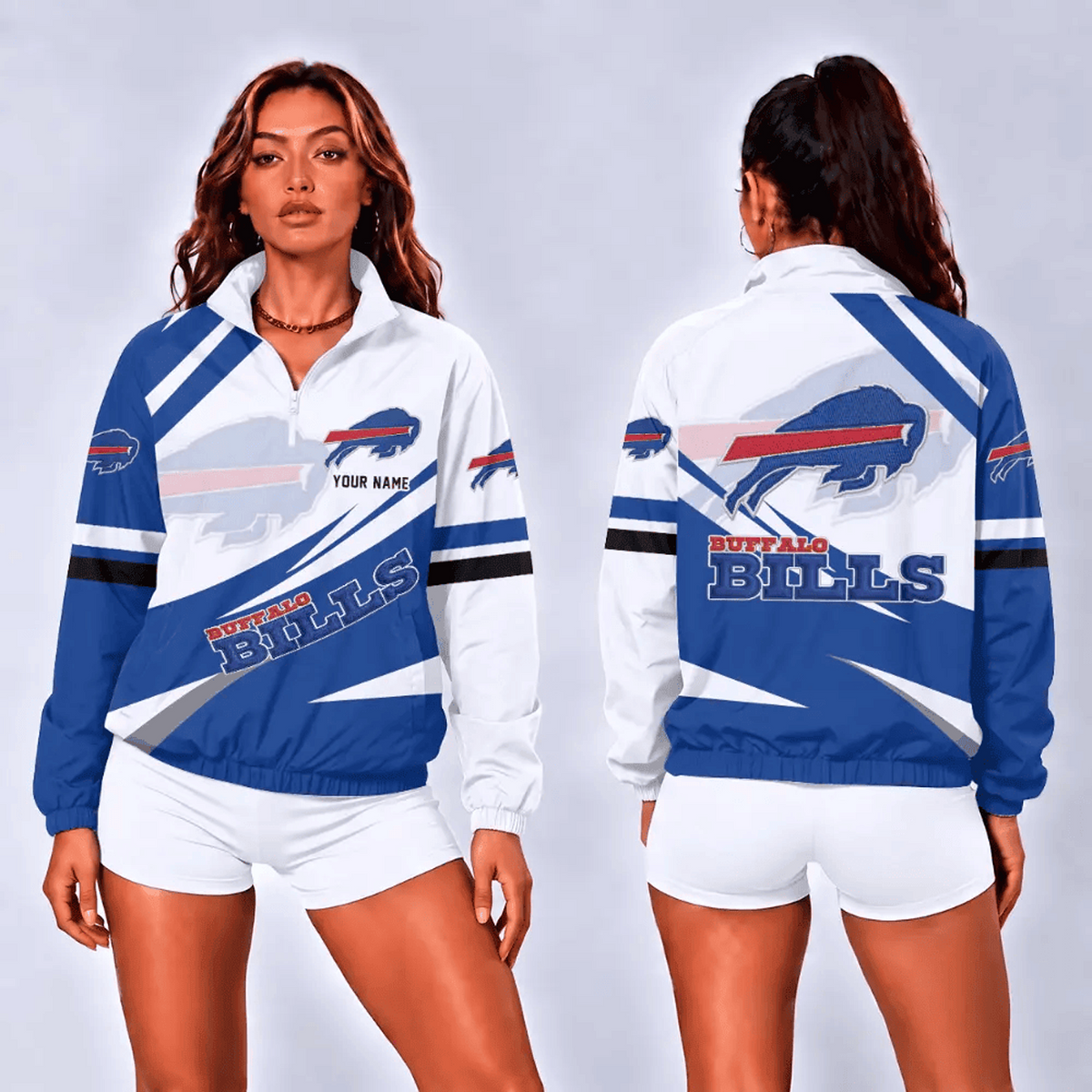 BUF x NFL Retro Colorblock Quarter Zip Jacket