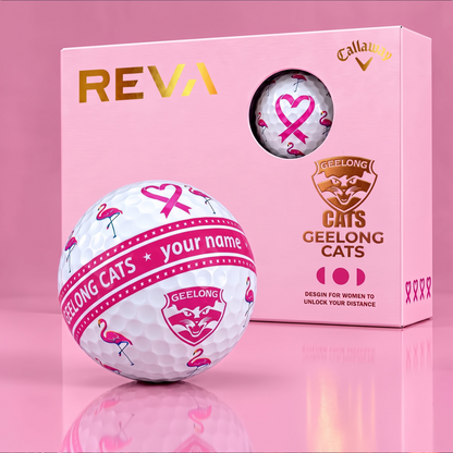 CALLAWAY REVA X PREMIUM AFL CAT DELUXE PERSONALIZED GOLF BALL FOR WOMEN TOURNAMENT LIMITED EDITION