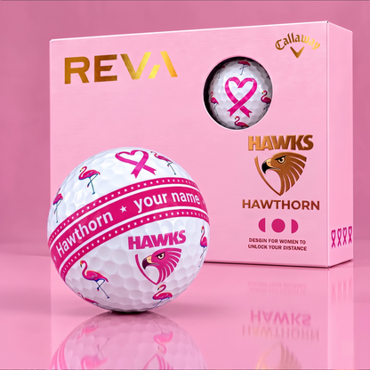 CALLAWAY REVA X PREMIUM AFL HAW DELUXE PERSONALIZED GOLF BALL FOR WOMEN TOURNAMENT LIMITED EDITION