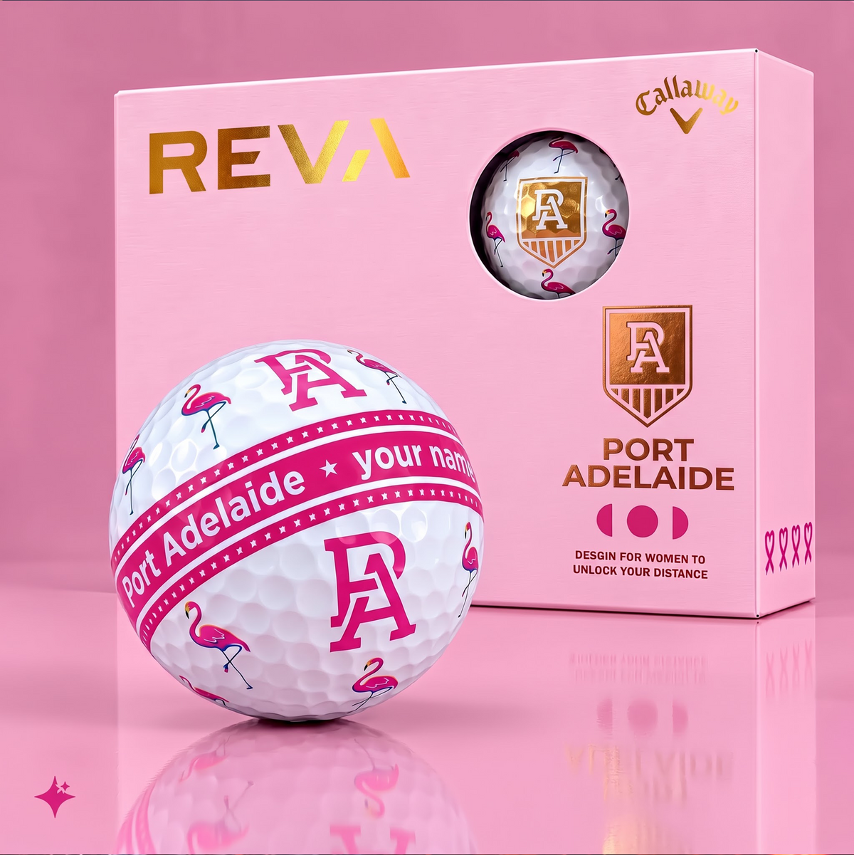 CALLAWAY REVA X PREMIUM AFL PA DELUXE PERSONALIZED GOLF BALL FOR WOMEN TOURNAMENT LIMITED EDITION