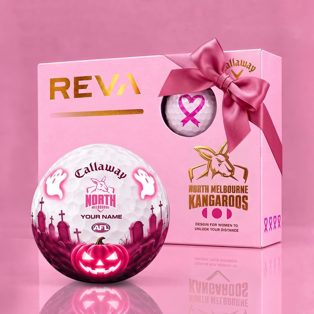 CALLAWAY REVA X SIGNATURE AFL NM LUXURY SPOOKY NIGHT PERSONALIZED GOLF BALL FOR WOMEN TOURNAMENT LIMITED EDITION