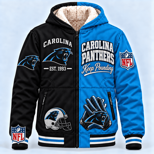 CAR x NFL Hooded Varsity Bomber Jacket