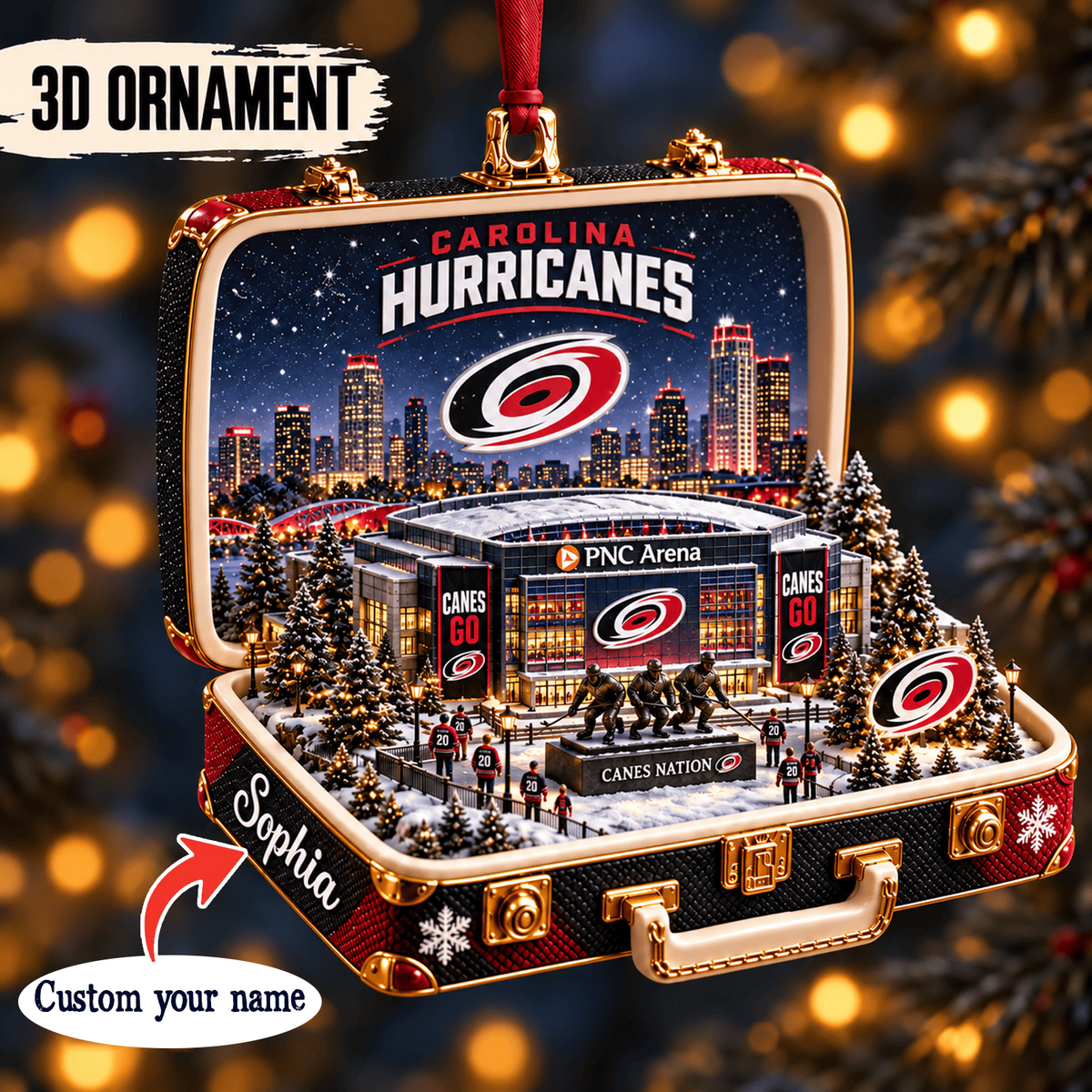 CAR x NHL Christmas KICKOFF Premium Personalized Acrylic Oranment