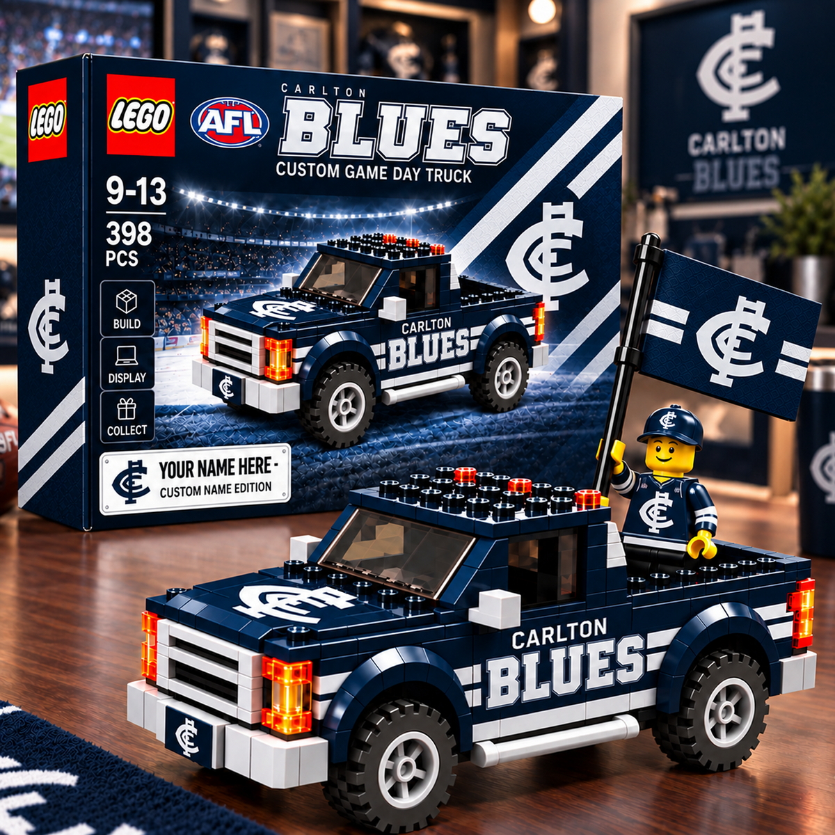 CARL x AFL Building Blocks Truck Toy Set V2