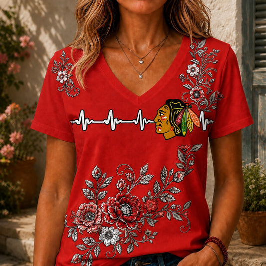 CB x NHL Luxury Women V-Neck Shirt