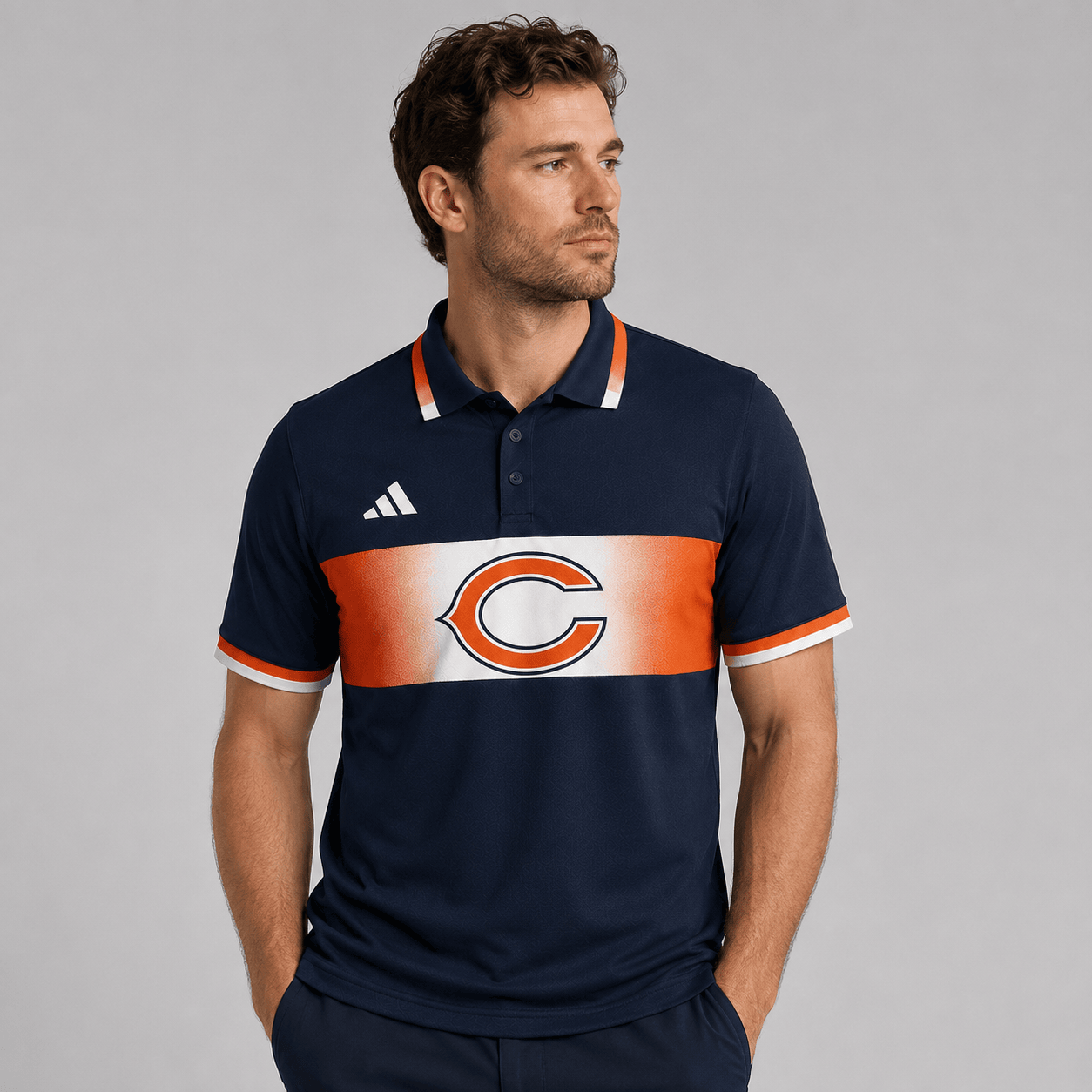 CHI Premium NFL Personalized Match Day Polo Shirt