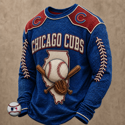 CHI x MLB Baseball Team Embroidered Crewneck Sweatshirt