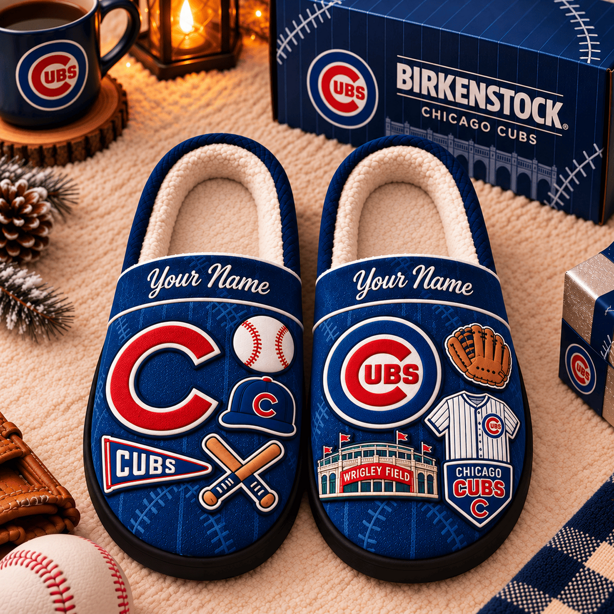 CHI x MLB Game Day Personalized Name Slipper
