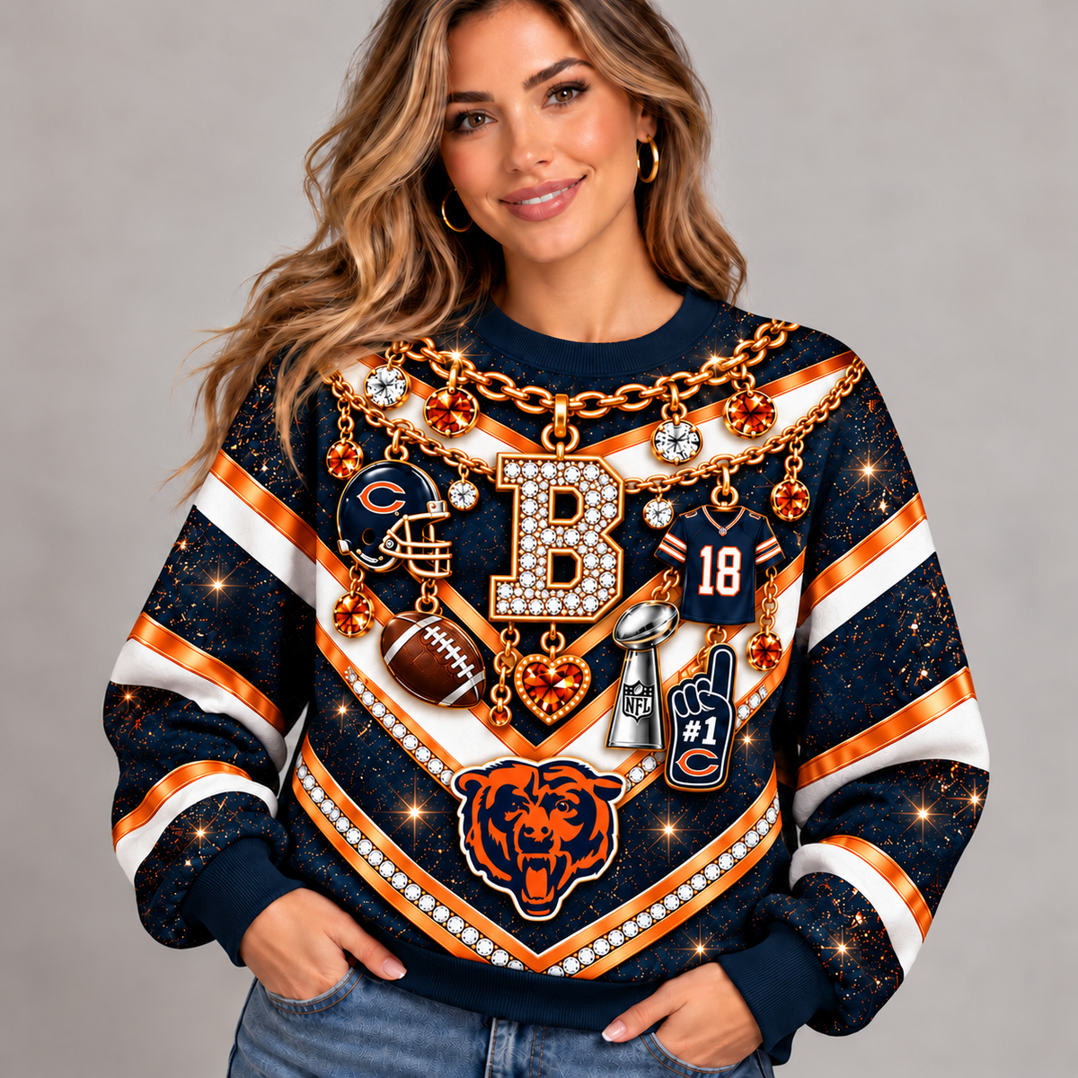 CHI x NFL Luxury Bling Sweatshirt