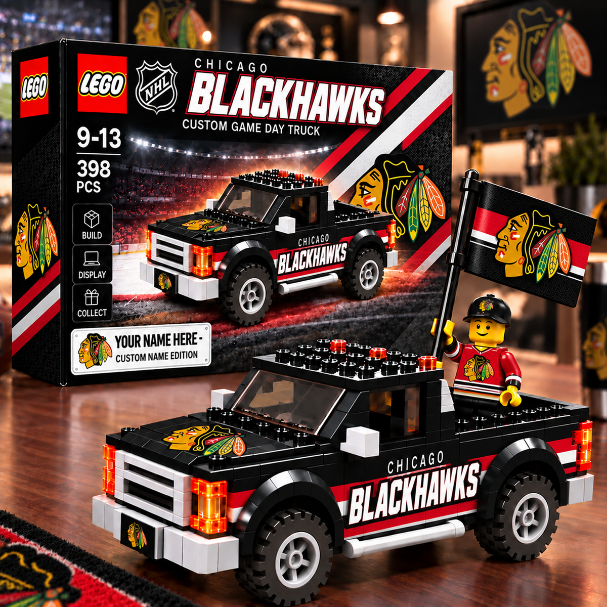 CHI x NHL Building Blocks Truck Toy Set V2